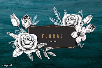 Floral framed badge | Free stock vector - 680216
