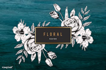 Floral framed badge | Free stock vector - 680217