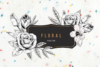 Floral framed badge | Free stock vector - 680227