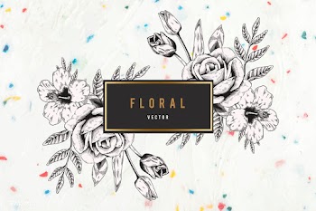 Floral framed badge | Free stock vector - 680231