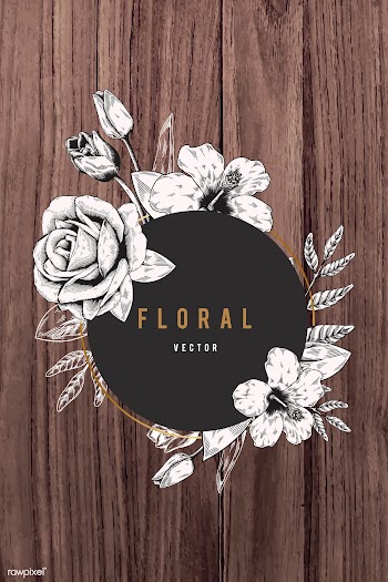 Floral framed badge | Free stock vector - 680232