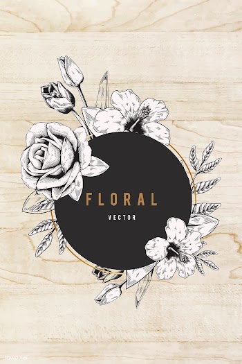 Floral framed badge | Free stock vector - 680234