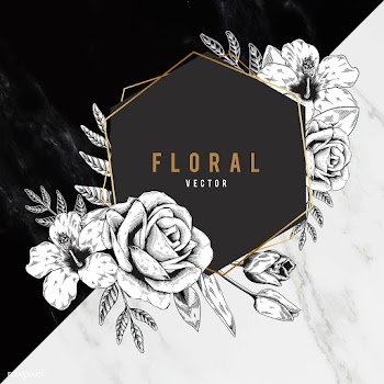 Floral framed badge | Free stock vector - 680236