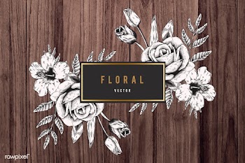 Floral framed badge | Free stock vector - 680237
