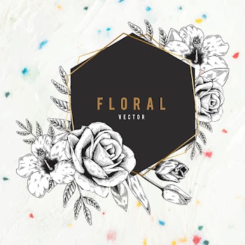 Floral framed badge | Free stock vector - 680240