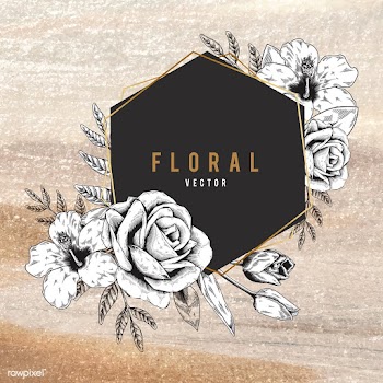 Floral framed badge | Free stock vector - 680244