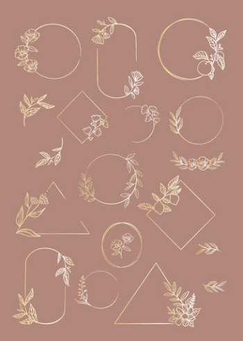 Floral frames set