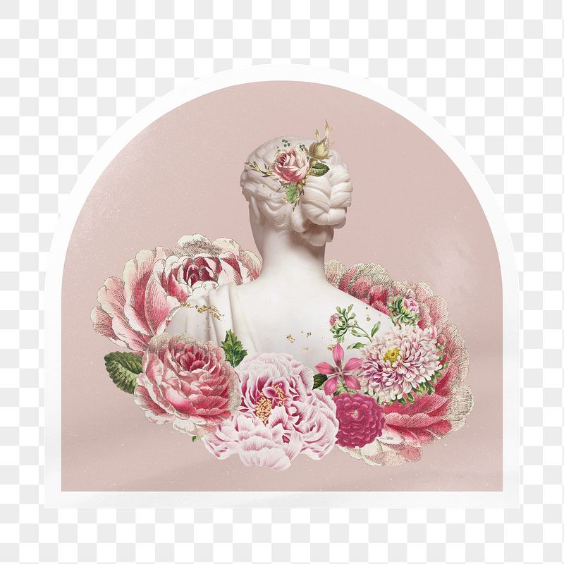 Floral Greek png statue arc | Free PNG - rawpixel