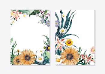 Floral greeting cards | Free stock vector - 545041