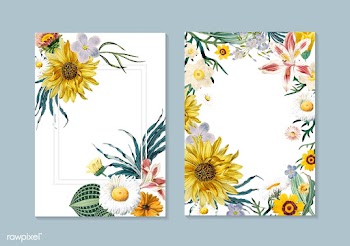 Floral greeting cards | Free stock vector - 545053