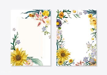 Floral greeting cards | Free stock vector - 545061