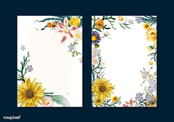 Floral greeting cards | Free stock vector - 545063