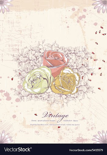 Floral grunge vector image