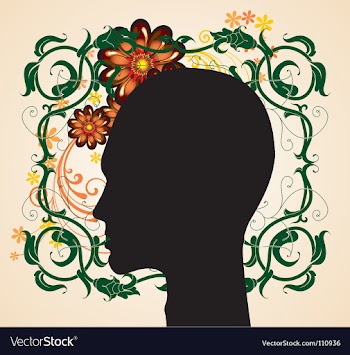 Floral head vector image