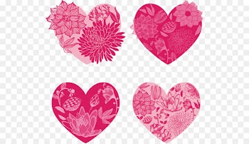 Floral heart set 