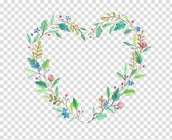 , floral heart transparent background PNG clipart