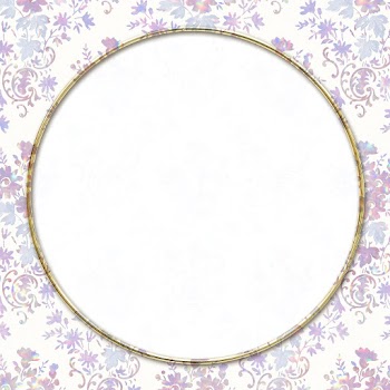 Floral holographic frame psd pattern remix from artwork by William Morris