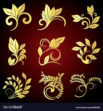 Floral Icon Set vector image