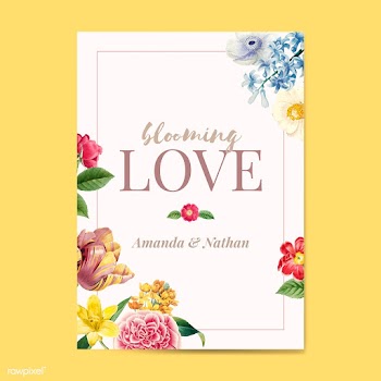 Floral invitation template | Free stock vector - 564303