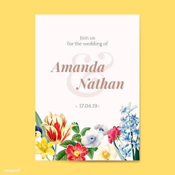 Floral invitation template | Free stock vector - 564309