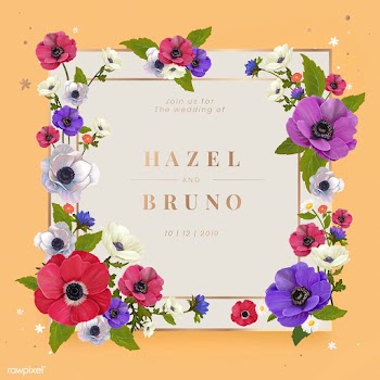 Floral invite frame | Free stock vector - 562795