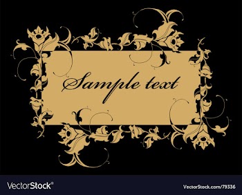 Floral label vector image