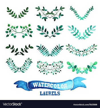 Floral laurels vector image