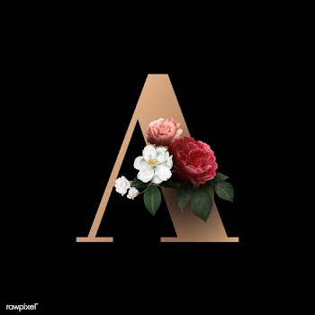 Floral letter A font | Free stock vector - 582875