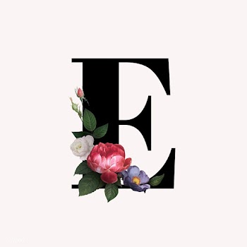 Floral letter E font | Free stock vector - 582966