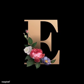 Floral letter E font | Free stock vector - 582984