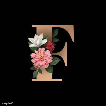 Floral letter F font | Free stock vector - 582972