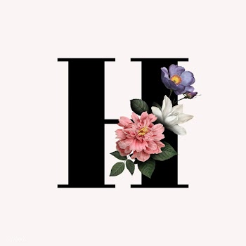 Floral letter H font | Free stock illustration - 583089
