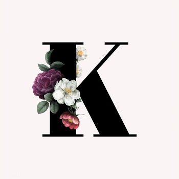 Floral letter K font | Free stock vector - 583157