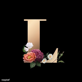 Floral letter L font | Free stock illustration - 583149