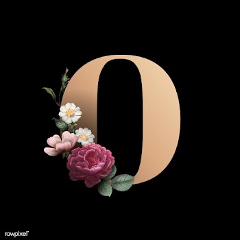 Floral letter O font | Free stock vector - 583168