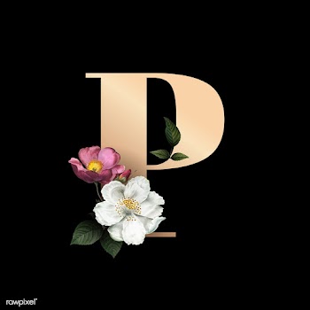 Floral letter P font | Free stock vector - 583200
