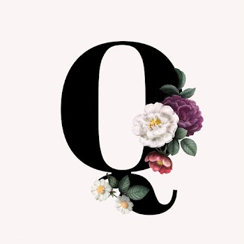 Floral letter Q font | Free stock vector - 583111