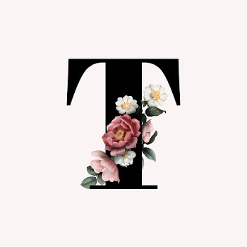 Floral letter T font | Free stock vector - 583178