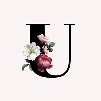 Floral letter U font | Free stock illustration - 583103