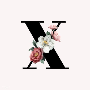 Floral letter X font | Free stock illustration - 583174