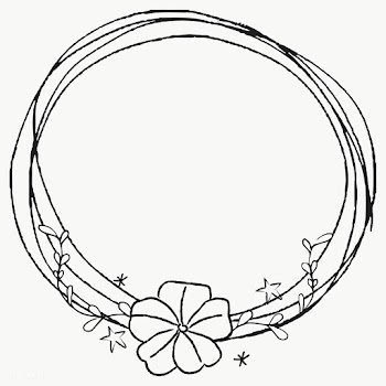 Floral line art frame design element transparent png | Free  transparent png - 2265160