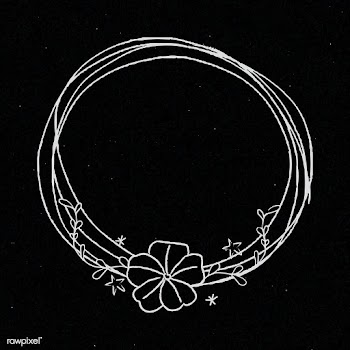Floral line art frame design element vector | Free  vector - 2265051