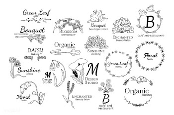 Floral logo designs set | Free stock vector - 591917