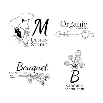 Floral logo designs set | Free stock vector - 591924