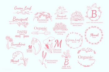 Floral logo designs set | Free stock vector - 591926