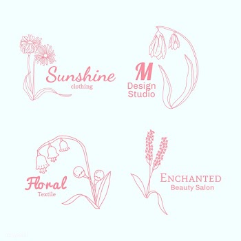 Floral logo designs set | Free stock vector - 591929