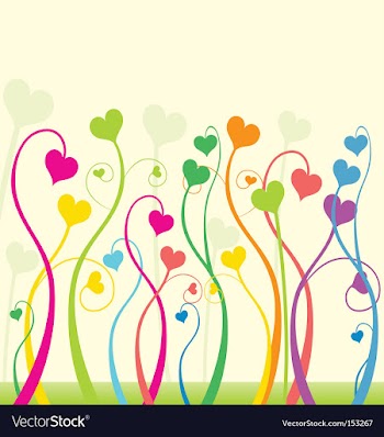 Floral love vector image