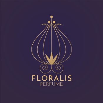 Floral luxury perfume logo Free Vector