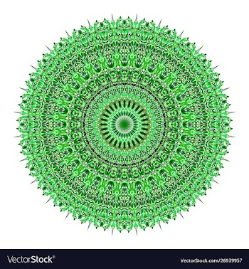 Floral mandala - abstract circular graphic design vector image