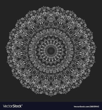 Floral mandala - abstract graphic design vector image